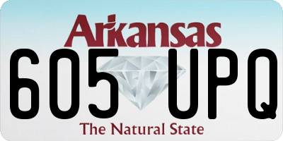 AR license plate 605UPQ