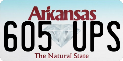 AR license plate 605UPS