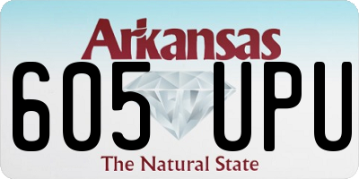 AR license plate 605UPU