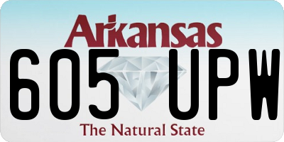AR license plate 605UPW
