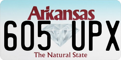AR license plate 605UPX