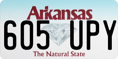 AR license plate 605UPY