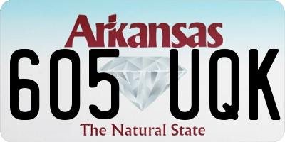 AR license plate 605UQK