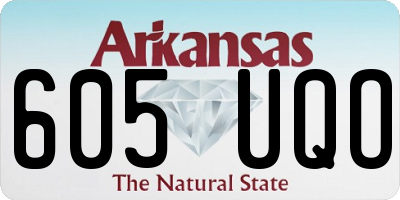 AR license plate 605UQO