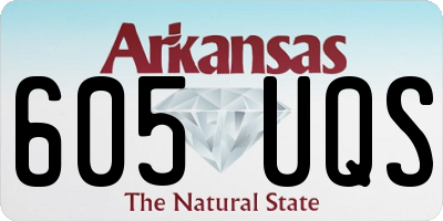 AR license plate 605UQS