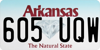 AR license plate 605UQW