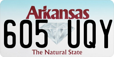AR license plate 605UQY