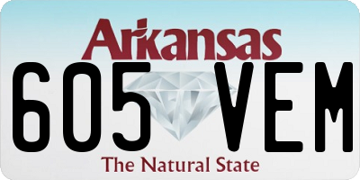 AR license plate 605VEM