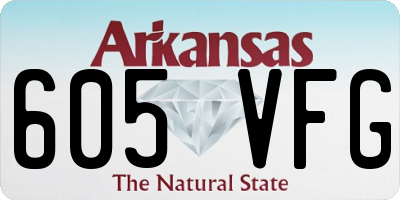 AR license plate 605VFG