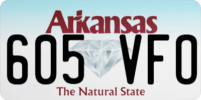 AR license plate 605VFO