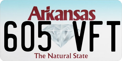 AR license plate 605VFT