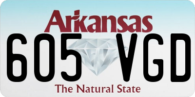 AR license plate 605VGD
