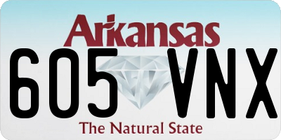 AR license plate 605VNX