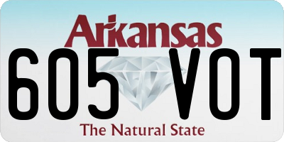 AR license plate 605VOT