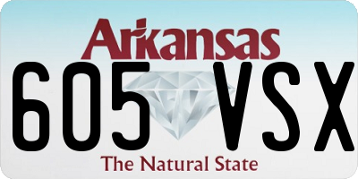AR license plate 605VSX