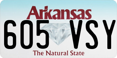 AR license plate 605VSY