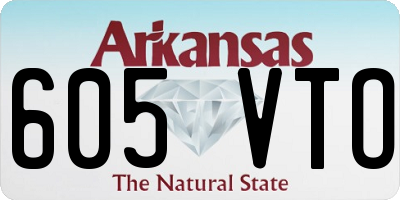 AR license plate 605VTO