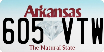 AR license plate 605VTW