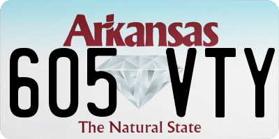 AR license plate 605VTY