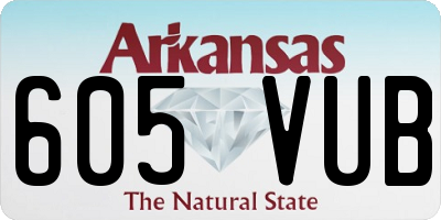 AR license plate 605VUB