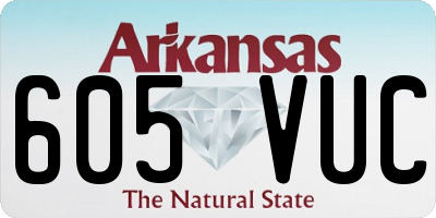 AR license plate 605VUC