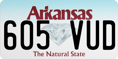 AR license plate 605VUD