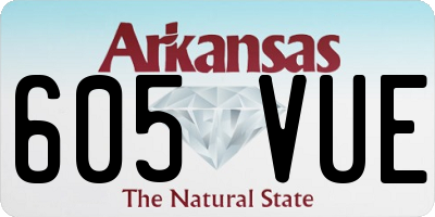 AR license plate 605VUE