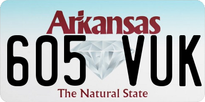 AR license plate 605VUK