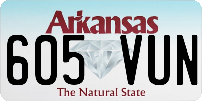 AR license plate 605VUN
