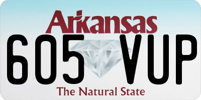 AR license plate 605VUP