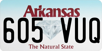 AR license plate 605VUQ