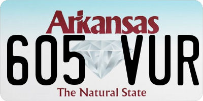 AR license plate 605VUR