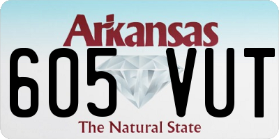 AR license plate 605VUT