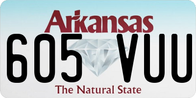 AR license plate 605VUU