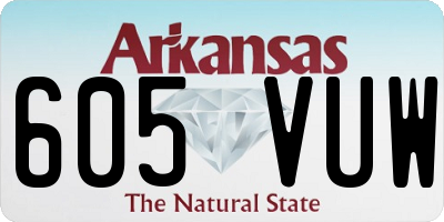 AR license plate 605VUW
