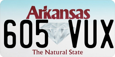 AR license plate 605VUX