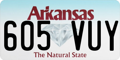 AR license plate 605VUY