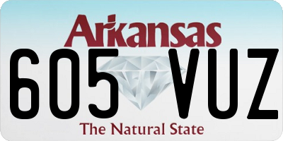 AR license plate 605VUZ