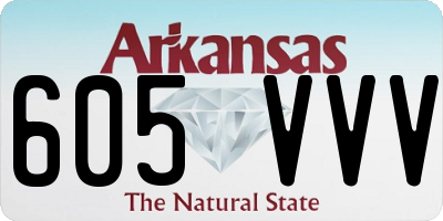 AR license plate 605VVV