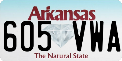 AR license plate 605VWA