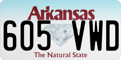 AR license plate 605VWD