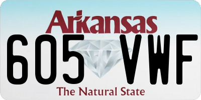 AR license plate 605VWF