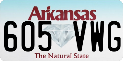 AR license plate 605VWG