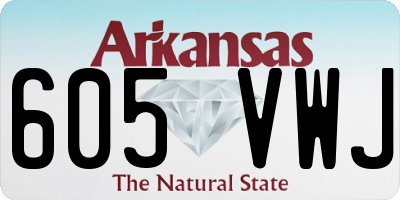 AR license plate 605VWJ