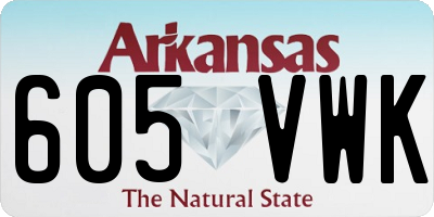AR license plate 605VWK