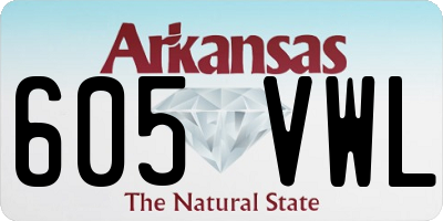 AR license plate 605VWL