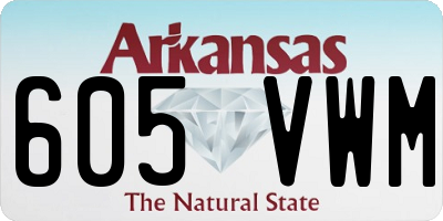 AR license plate 605VWM