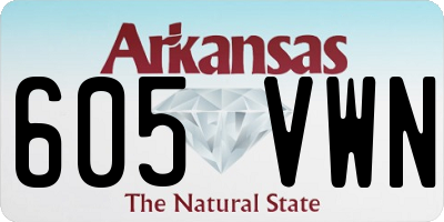 AR license plate 605VWN
