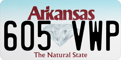 AR license plate 605VWP