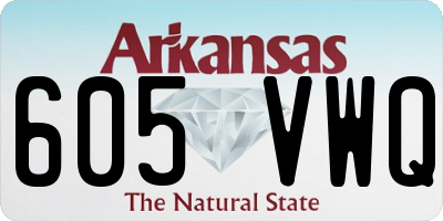 AR license plate 605VWQ